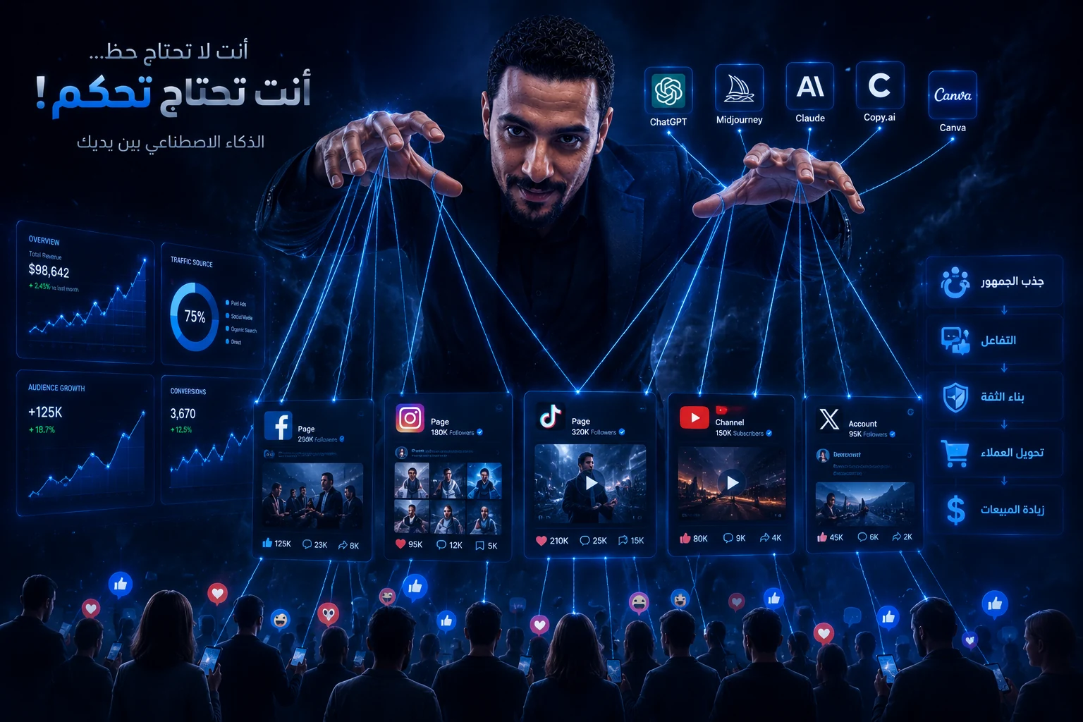أنت لا تحتاج حظ، أنت تحتاج تحكم - الذكاء الاصطناعي بين يديك